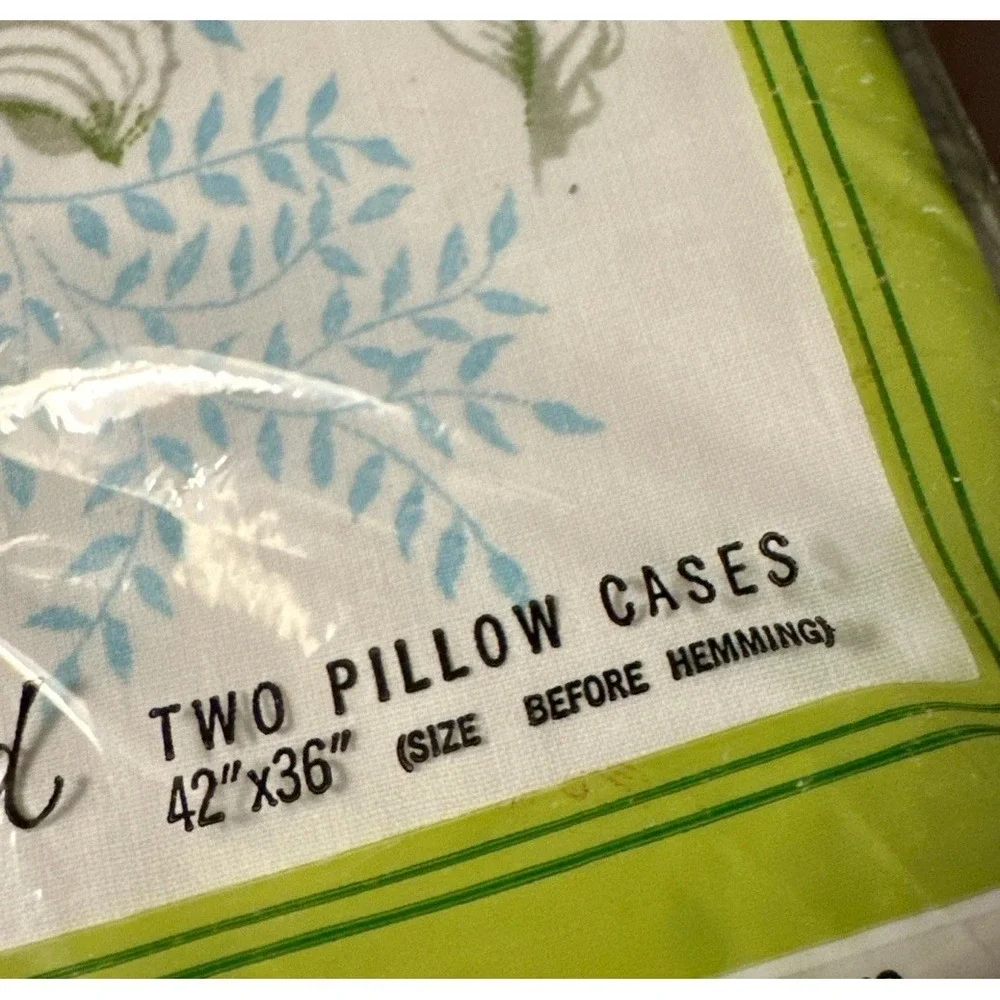 VTG NOS Grants Percale Pillowcases Set of 2 Floral  Standard Size Cotton/poly